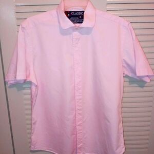 Light pink damaged button up